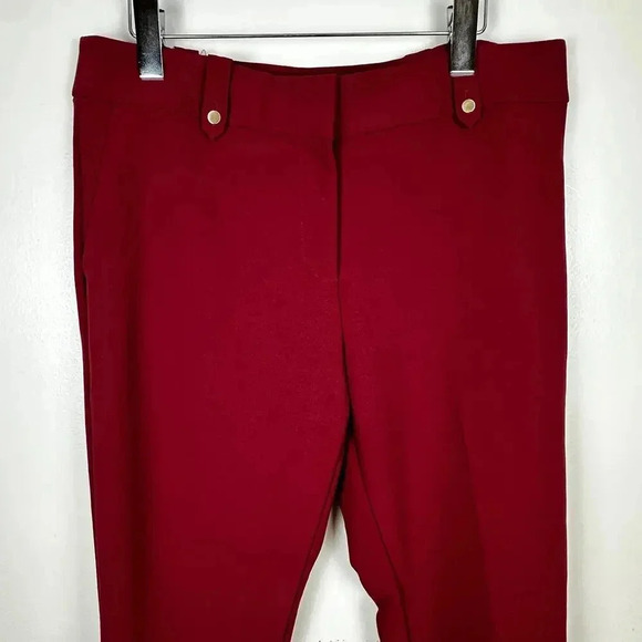 Ann Taylor LOFT Burgundy Slim Dress Pant Straight Ankle SIZE 10 - Picture 7 of 7